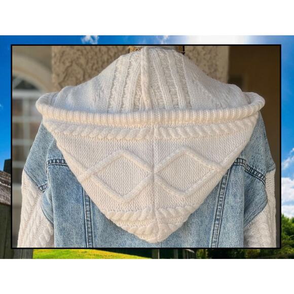 Blank NYC Denim and Knit Mixed Media Denim Jacket Size M - Picture 7 of 13